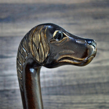 Load image into Gallery viewer, Gift Cane Walking Stick Canes Sticks Reed Staff Wood Wooden Hand-Carved Carving Handmade Cane Accessories ( Spaniel )