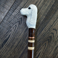 Load image into Gallery viewer, Gift Cane Walking Stick Canes Sticks Reed Staff Wood Wooden Hand-Carved Carving Handmade Cane Accessories ( Poodle white )