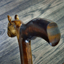 Load image into Gallery viewer, Gift Cane Walking Stick Canes Sticks Reed Staff Wood Wooden Hand-Carved Carving Handmade Cane Accessories ( Rhinoceros )