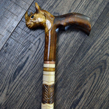 Load image into Gallery viewer, Gift Cane Walking Stick Canes Sticks Reed Staff Wood Wooden Hand-Carved Carving Handmade Cane Accessories ( Rhinoceros )