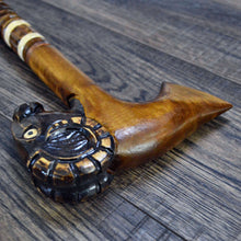 Load image into Gallery viewer, Gift Cane Walking Stick Canes Sticks Reed Staff Wood Wooden Hand-Carved Carving Handmade Cane Accessories ( Ram axe )