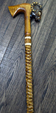 Load image into Gallery viewer, Gift Cane Walking Stick Canes Sticks Reed Staff Wood Wooden Hand-Carved Carving Handmade Cane Accessories ( Ram axe )