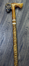 Load image into Gallery viewer, Gift Cane Walking Stick Canes Sticks Reed Staff Wood Wooden Hand-Carved Carving Handmade Cane Accessories ( Ram axe )