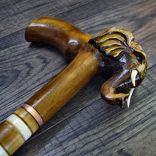 Load image into Gallery viewer, Gift Cane Walking Stick Canes Sticks Reed Staff Wood Wooden Hand-Carved Carving Handmade Cane Accessories ( Elephant )