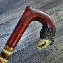 Load image into Gallery viewer, Gift Cane Walking Stick Canes Sticks Reed Staff Wood Wooden Hand-Carved Carving Handmade Cane Accessories ( Eagle new american flag )