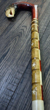 Load image into Gallery viewer, Gift Cane Walking Stick Canes Sticks Reed Staff Wood Wooden Hand-Carved Carving Handmade Cane Accessories ( Eagle new american flag )