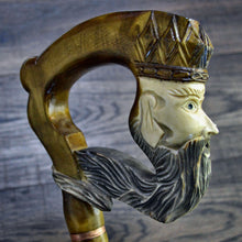 Load image into Gallery viewer, Gift Cane Walking Stick Canes Sticks Reed Staff Wood Wooden Hand-Carved Carving Handmade Cane Accessories ( King )