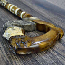 Load image into Gallery viewer, Gift Cane Walking Stick Canes Sticks Reed Staff Wood Wooden Hand-Carved Carving Handmade Cane Accessories ( King )