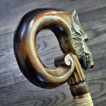Load image into Gallery viewer, Gift Cane Walking Stick Canes Sticks Reed Staff Wood Wooden Hand-Carved Carving Handmade Cane Accessories ( Boar new )