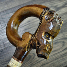 Load image into Gallery viewer, Gift Cane Walking Stick Canes Sticks Reed Staff Wood Wooden Hand-Carved Carving Handmade Cane Accessories ( Boar old )