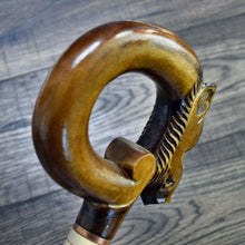 Load image into Gallery viewer, Gift Cane Walking Stick Canes Sticks Reed Staff Wood Wooden Hand-Carved Carving Handmade Cane Accessories ( Boar old )