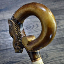 Load image into Gallery viewer, Gift Cane Walking Stick Canes Sticks Reed Staff Wood Wooden Hand-Carved Carving Handmade Cane Accessories ( Boar old )