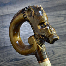 Load image into Gallery viewer, Gift Cane Walking Stick Canes Sticks Reed Staff Wood Wooden Hand-Carved Carving Handmade Cane Accessories ( Boar old )