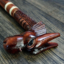 Load image into Gallery viewer, Gift Cane Walking Stick Canes Sticks Reed Staff Wood Wooden Hand-Carved Carving Handmade Cane Accessories ( Dragon new red )