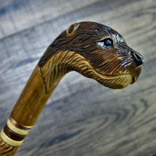 Load image into Gallery viewer, Gift Cane Walking Stick Canes Sticks Reed Staff Wood Wooden Hand-Carved Carving Handmade Cane Accessories ( Otter )