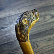 Load image into Gallery viewer, Gift Cane Walking Stick Canes Sticks Reed Staff Wood Wooden Hand-Carved Carving Handmade Cane Accessories ( Otter )