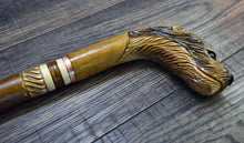 Load image into Gallery viewer, Gift Cane Walking Stick Canes Sticks Reed Staff Wood Wooden Hand-Carved Carving Handmade Cane Accessories ( Otter )