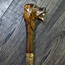 Load image into Gallery viewer, Gift Cane Walking Stick Canes Sticks Reed Staff Wood Wooden Hand-Carved Carving Handmade Cane Accessories ( Bear )