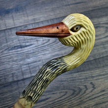 Load image into Gallery viewer, Gift Cane Walking Stick Canes Sticks Reed Staff Wood Wooden Hand-Carved Carving Handmade Cane Accessories ( Stork )