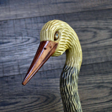 Load image into Gallery viewer, Gift Cane Walking Stick Canes Sticks Reed Staff Wood Wooden Hand-Carved Carving Handmade Cane Accessories ( Stork )