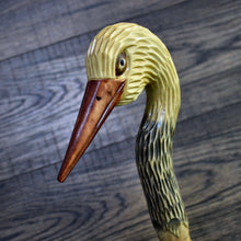 Load image into Gallery viewer, Gift Cane Walking Stick Canes Sticks Reed Staff Wood Wooden Hand-Carved Carving Handmade Cane Accessories ( Stork )