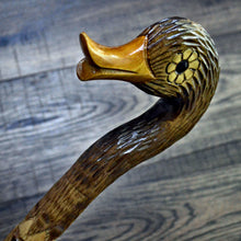Load image into Gallery viewer, Gift Cane Walking Stick Canes Sticks Reed Staff Wood Wooden Hand-Carved Carving Handmade Cane Accessories ( Duck )