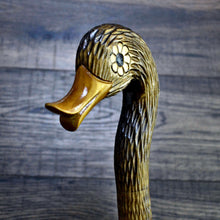 Load image into Gallery viewer, Gift Cane Walking Stick Canes Sticks Reed Staff Wood Wooden Hand-Carved Carving Handmade Cane Accessories ( Duck )