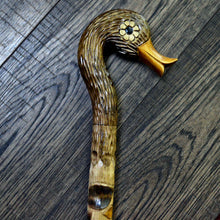 Load image into Gallery viewer, Gift Cane Walking Stick Canes Sticks Reed Staff Wood Wooden Hand-Carved Carving Handmade Cane Accessories ( Duck )