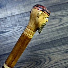 Load image into Gallery viewer, Gift Cane Walking Stick Canes Sticks Reed Staff Wood Wooden Hand-Carved Carving Handmade Cane Accessories ( Pirate )
