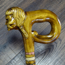 Load image into Gallery viewer, Gift Cane Walking Stick Canes Sticks Reed Staff Wood Wooden Hand-Carved Carving Handmade Cane Accessories ( Indian )