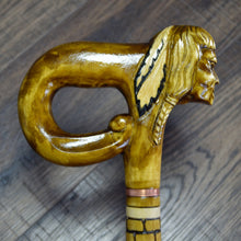 Load image into Gallery viewer, Gift Cane Walking Stick Canes Sticks Reed Staff Wood Wooden Hand-Carved Carving Handmade Cane Accessories ( Indian )