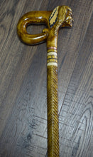 Load image into Gallery viewer, Gift Cane Walking Stick Canes Sticks Reed Staff Wood Wooden Hand-Carved Carving Handmade Cane Accessories ( Indian )