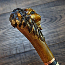 Load image into Gallery viewer, Gift Cane Walking Stick Canes Sticks Reed Staff Wood Wooden Hand-Carved Carving Handmade Cane Accessories ( Lion )