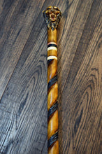 Load image into Gallery viewer, Gift Cane Walking Stick Canes Sticks Reed Staff Wood Wooden Hand-Carved Carving Handmade Cane Accessories ( Lion )