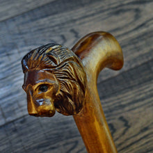 Load image into Gallery viewer, Gift Cane Walking Stick Canes Sticks Reed Staff Wood Wooden Hand-Carved Carving Handmade Cane Accessories ( Lion with hendle )