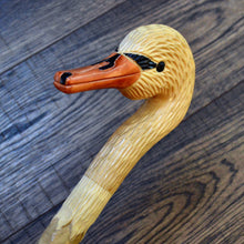 Load image into Gallery viewer, Gift Cane Walking Stick Canes Sticks Reed Staff Wood Wooden Hand-Carved Carving Handmade Cane  Accessories ( Swan )
