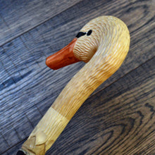 Load image into Gallery viewer, Gift Cane Walking Stick Canes Sticks Reed Staff Wood Wooden Hand-Carved Carving Handmade Cane  Accessories ( Swan )