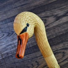 Load image into Gallery viewer, Gift Cane Walking Stick Canes Sticks Reed Staff Wood Wooden Hand-Carved Carving Handmade Cane  Accessories ( Swan )