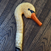 Load image into Gallery viewer, Gift Cane Walking Stick Canes Sticks Reed Staff Wood Wooden Hand-Carved Carving Handmade Cane  Accessories ( Swan )