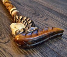 Load image into Gallery viewer, Gift Cane Walking Stick Canes Sticks Reed Staff Wood Wooden Hand-Carved Carving Handmade Cane Accessories ( Goat new )