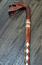 Load image into Gallery viewer, Gift Cane Walking Stick Canes Sticks Reed Staff Wood Wooden Hand-Carved Carving Handmade Cane Accessories ( Dragon old )