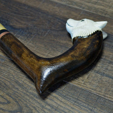 Load image into Gallery viewer, Gift Cane Walking Stick Canes Sticks Reed Staff Wood Wooden Hand-Carved Carving Handmade Cane Accessories ( Husky white )