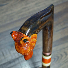 Load image into Gallery viewer, Gift Cane Walking Stick Canes Sticks Reed Staff Wood Wooden Hand-Carved Carving Handmade Cane Accessories ( Fox new )