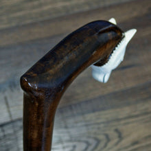 Load image into Gallery viewer, Gift Cane Walking Stick Canes Sticks Reed Staff Wood Wooden Hand-Carved Carving Handmade Cane Accessories ( Husky white )