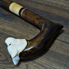 Load image into Gallery viewer, Gift Cane Walking Stick Canes Sticks Reed Staff Wood Wooden Hand-Carved Carving Handmade Cane Accessories ( Husky white )