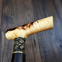 Load image into Gallery viewer, Cane Walking Stick Burl Hybrid Acryl Wood Reed Wooden Walking Cane Sticks Walking Sticks Handcrafted Handmade Cane Exclusive S1
