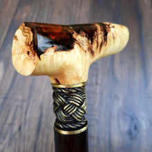 Load image into Gallery viewer, Cane Walking Stick Burl Hybrid Acryl Wood Reed Wooden Walking Cane Sticks Walking Sticks Handcrafted Handmade Cane Exclusive S1
