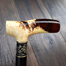 Load image into Gallery viewer, Cane Walking Stick Burl Hybrid Acryl Wood Reed Wooden Walking Cane Sticks Walking Sticks Handcrafted Handmade Cane Exclusive S3
