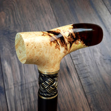 Load image into Gallery viewer, Cane Walking Stick Burl Hybrid Acryl Wood Reed Wooden Walking Cane Sticks Walking Sticks Handcrafted Handmade Cane Exclusive S3

