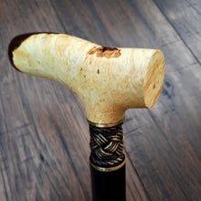 Load image into Gallery viewer, Cane Walking Stick Burl Hybrid Acryl Wood Reed Wooden Walking Cane Sticks Walking Sticks Handcrafted Handmade Cane Exclusive S3
